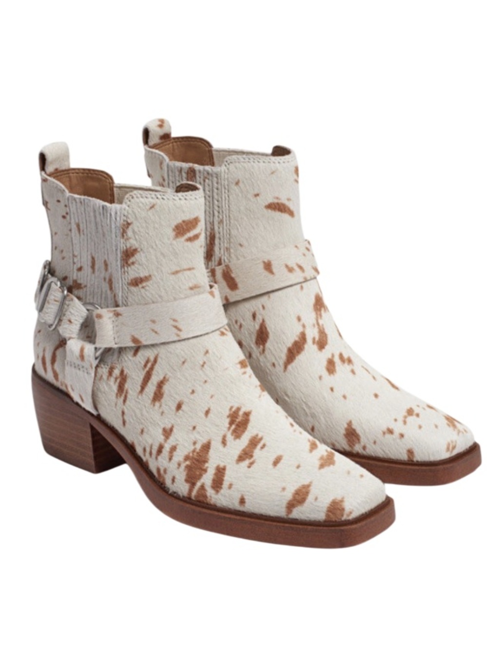 Sam Edelman Bellamie calf hair ankle booties- natural/ivory  brahma. Size 8